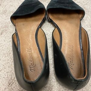 Madewell black leather pointed flats 7.5